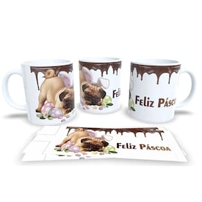 Canecas de Porcelana Personalizada Páscoa Presentes Criativos e Cheios de Carinho