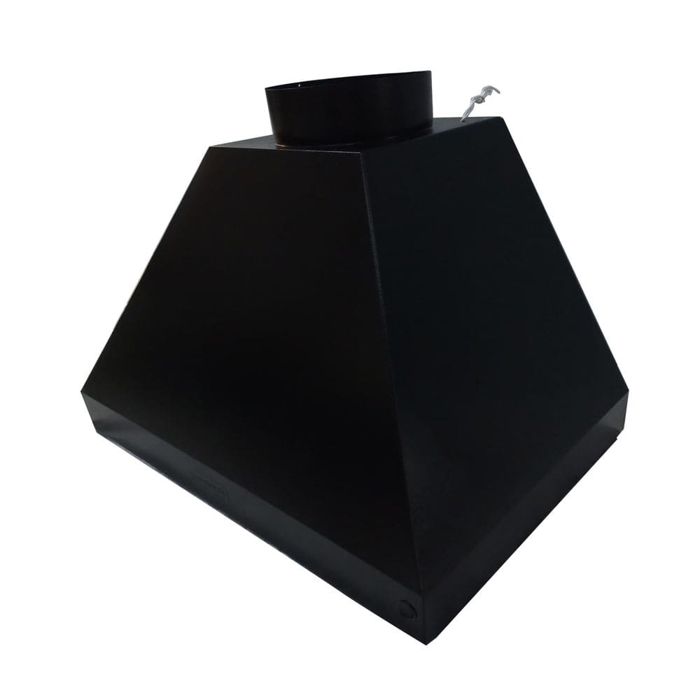 Coifa Para Churrasqueira Pintura Eletrostatica Preto 76x53x52