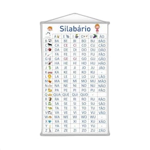 Banner Silabário Simples Escolar Pedagógico 120X65Cm