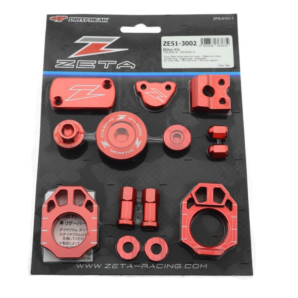 Kit 8 Peças Anodizadas Zeta Crf 250r/rx 2018 Em Diante