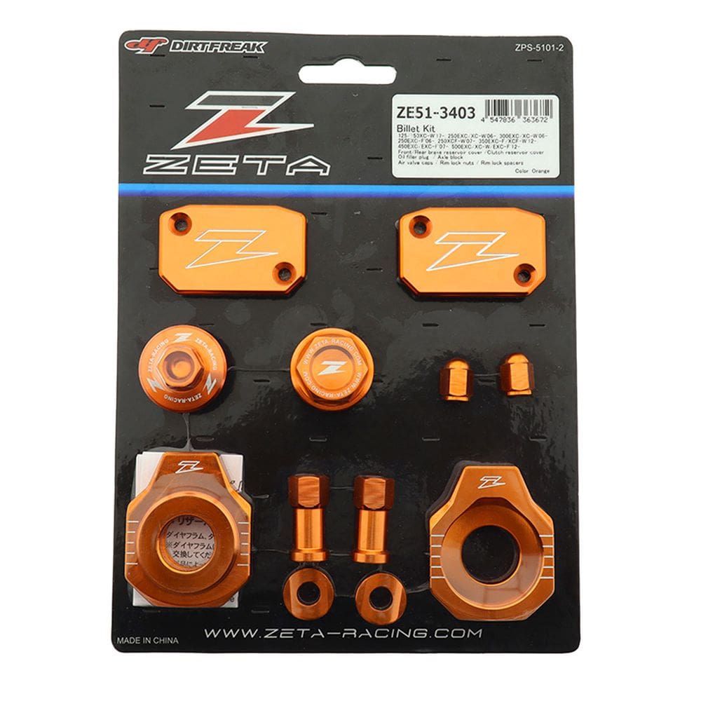 Kit 7 Peças Anodizadas Zeta Ktm 125/150/250/300/350/450/500/530