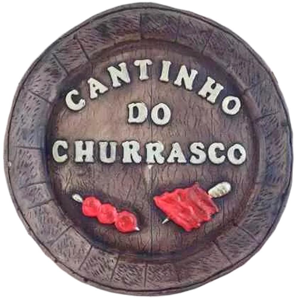 Tampa de Barril Artesanal Grande em Alto Relevo Decor Cantinho do Churrasco