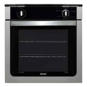 Forno A Gas Embutir Preto Inox 78l 62x60x58cm 220v - Consul