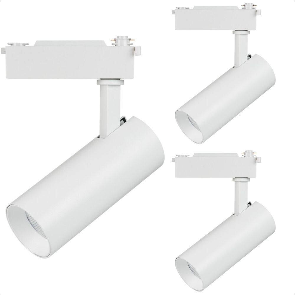 Kit 3 Spot Led Mr16 Para Trilho Eletrificado Branco 110/220v 6500k Frio