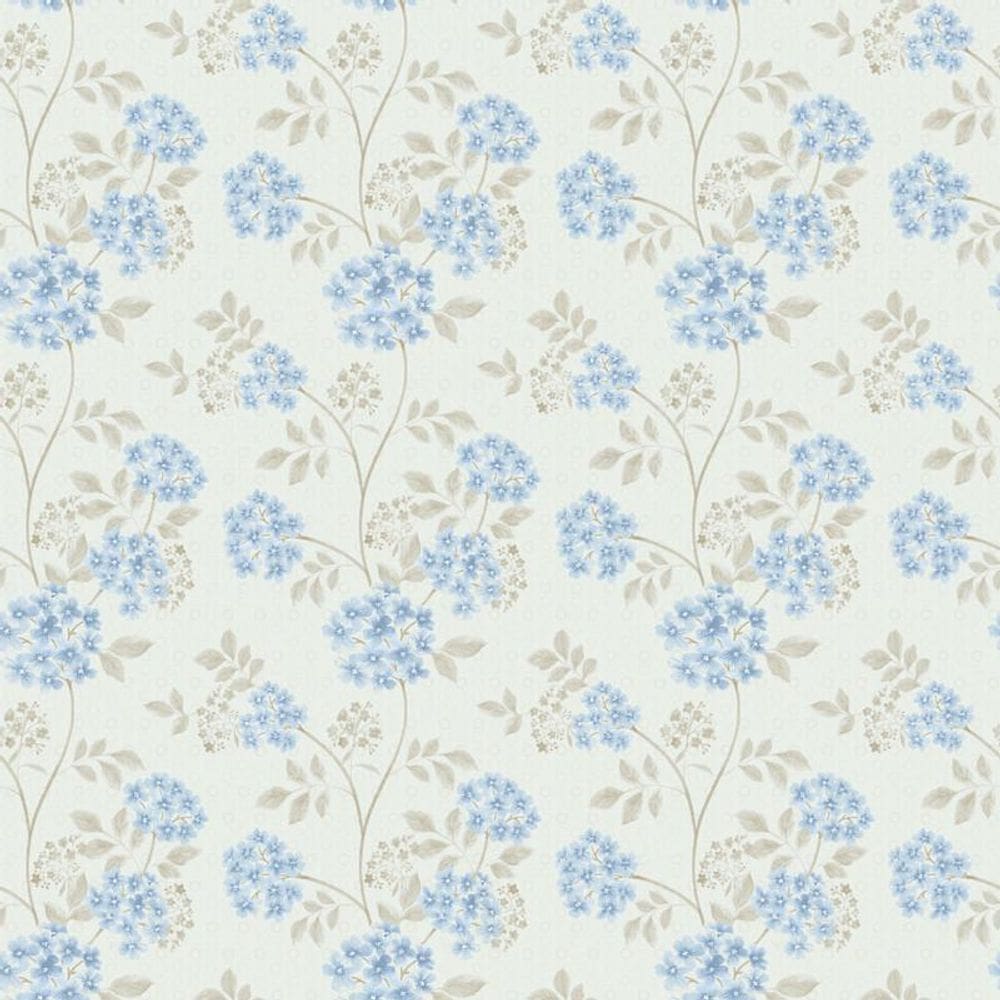 Papel De Parede Flores Azul Claro Pequenas Adesivo Sala