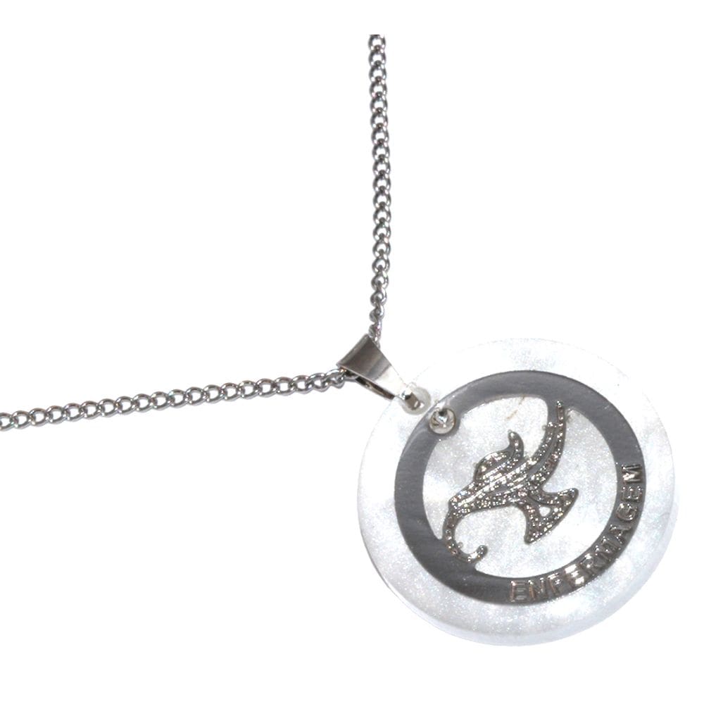 Colar Cordão Minha Profissão Enfermagem Aço Inox