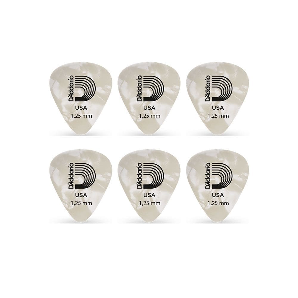 KIT 6 Palhetas D`Addario Pearl 1CWP7 Heavy 1,25 mm - PL0055