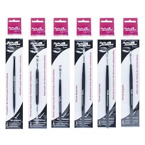 Kit 6 Pincéis Profissionais Henna Sobrancelha Arte Sedução