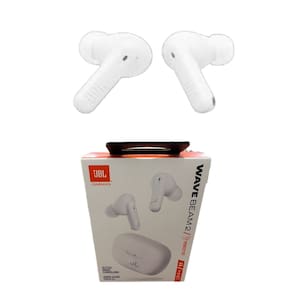 Fone De Ouvido Jbl Bluetooth Sem Fio Wave Beam 2 Jbl Branco