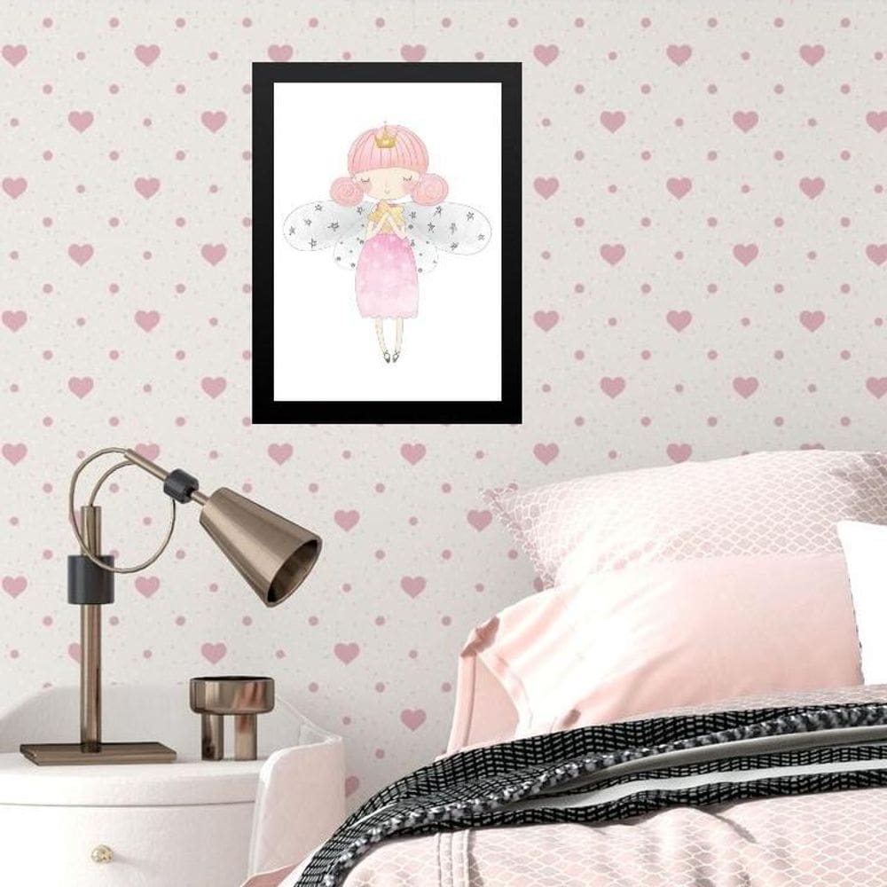 Quadro Infantil Fadinha Estrelinha 45X34Cm