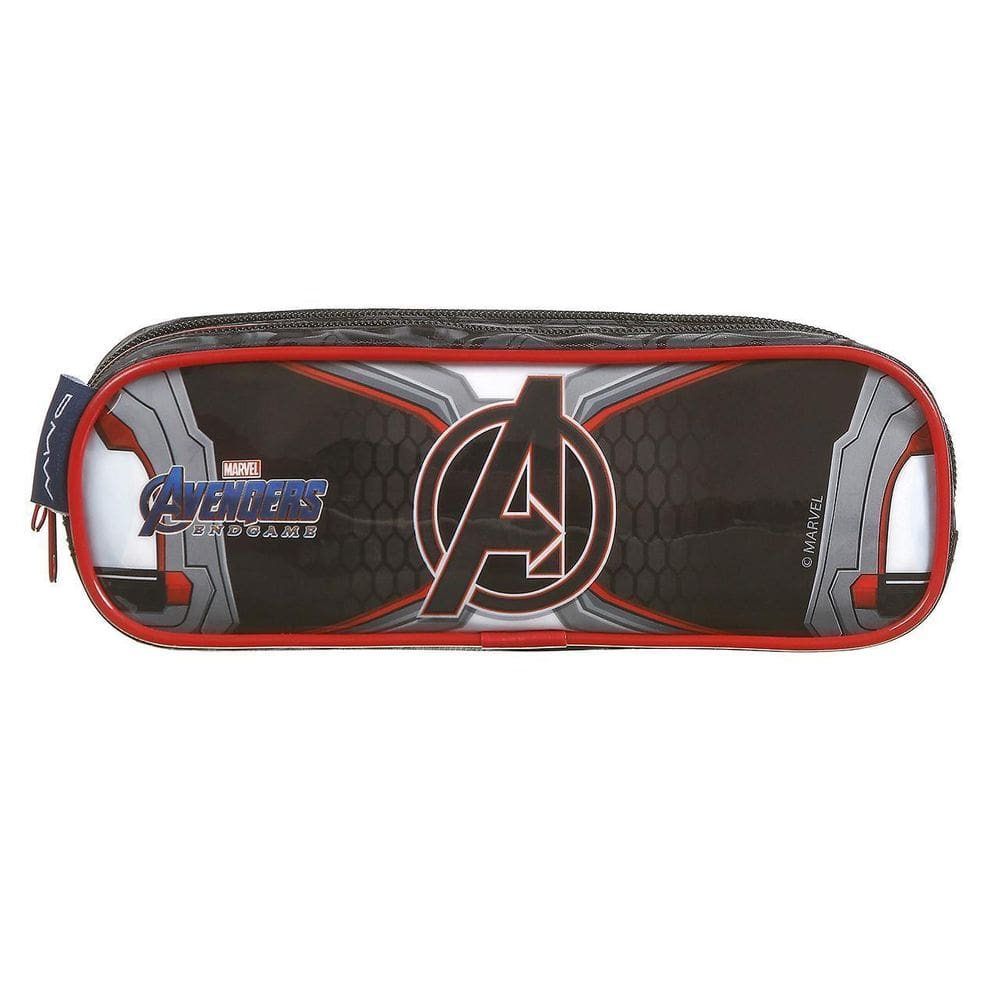 Estojo Avengers Duplo Compartimento Infantil Escolar