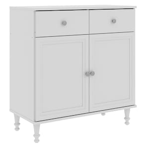 Aparador 2 Portas 2 Gavetas 80 Cm R629 Branco Dtall Branco
