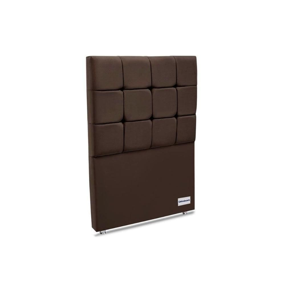 Cabeceira Cama Box Estofada Piave Veluto Solteiro - Suede Marrom - Ortobom