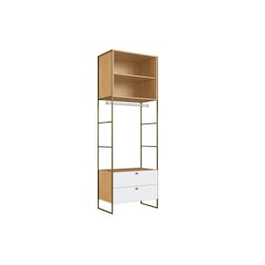 Cubo Quarto Casal Estante Infinity C- 2 Nichos E 2 Gavetas Savana-branco - Genial