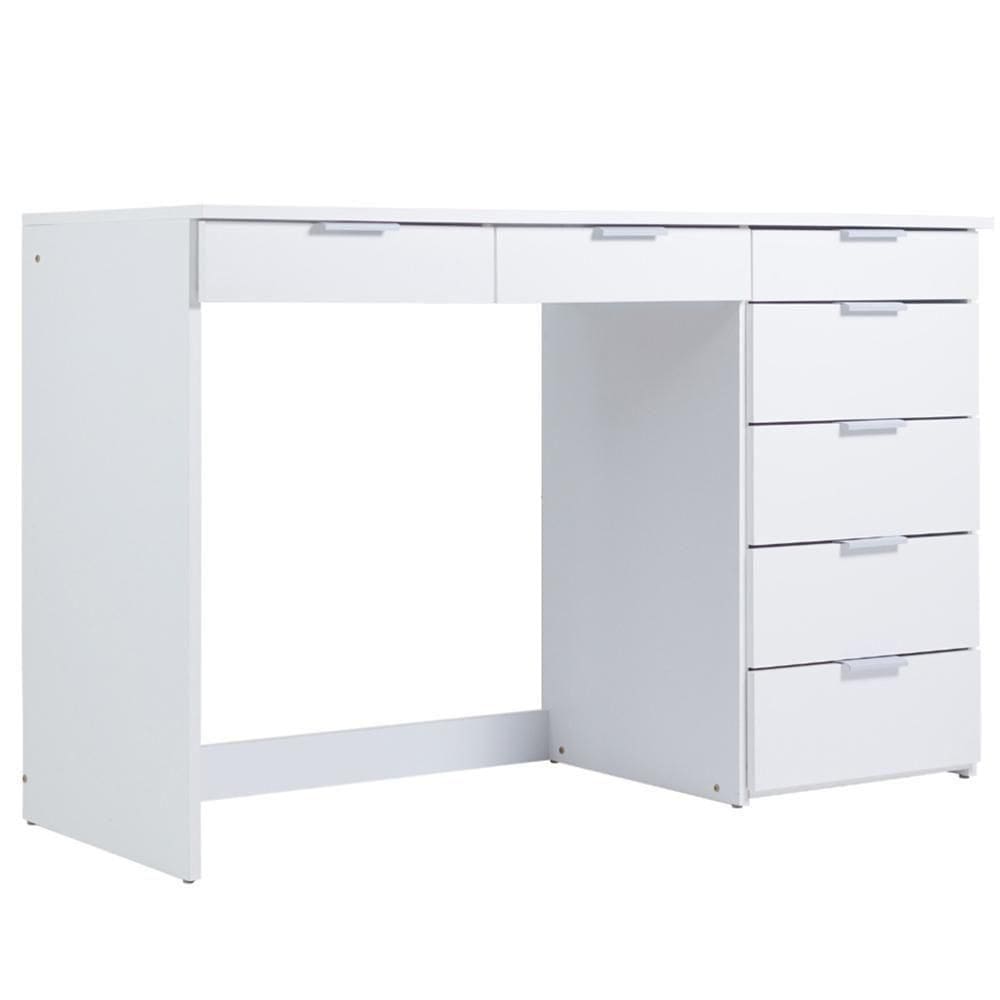 Penteadeira Escrivaninha 7 Gavetas 120 Cm Pe90 Branco Dtall Branco