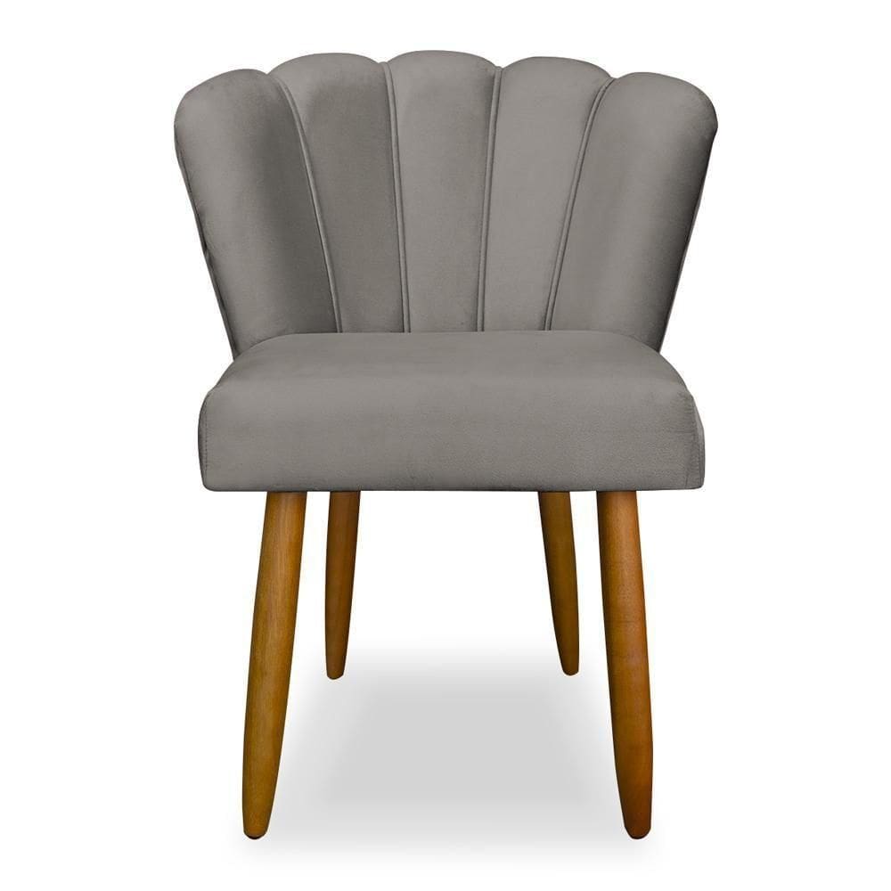 Cadeira Para Mesa De Jantar Veludo Reforçada Balaqui Decor Capuccino