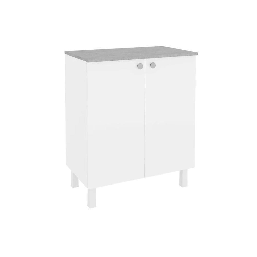 Gabinete Lavanderia Duo Duplo Baixo C- 2 Portas Branco - Telasul