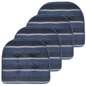 Almofada de cadeira Sweet Home Collection Memory Foam, pacote com 4 unidades, azul