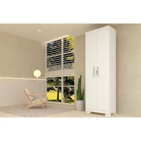 Armário Multiuso Casal Iris C- 2 Portas C- Chave Branco - Acp