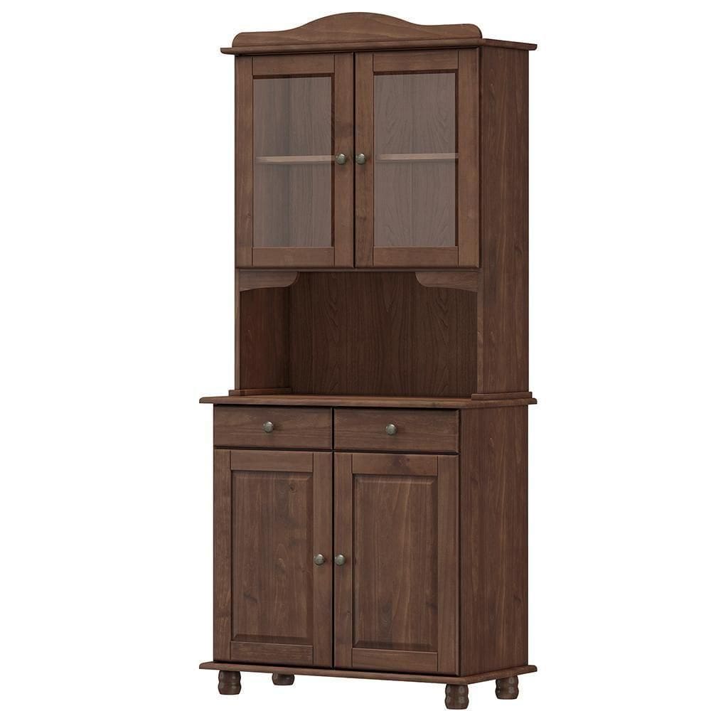 Cristaleira Madeira Maciça 4 Portas 88 Cm 8926 Cafe Milani Store Cafe