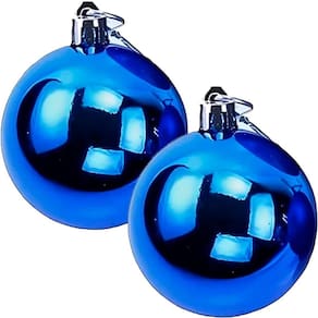 Kit 12 Bolas Azul Lisa árvore Natal Decoração Natalino 60mm