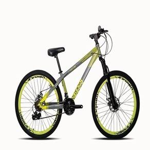 Viking Cinza Amarelo Neon Tuff25/30 Do Grau Cambio Shimano Rodas Vmaxx Amarelo Neon PneuLiso