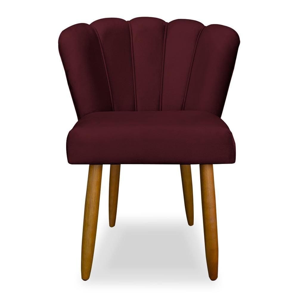 Cadeira Flor De Luxo Para Mesa De Jantar - Balaqui Decor Cor:bordo Bordo