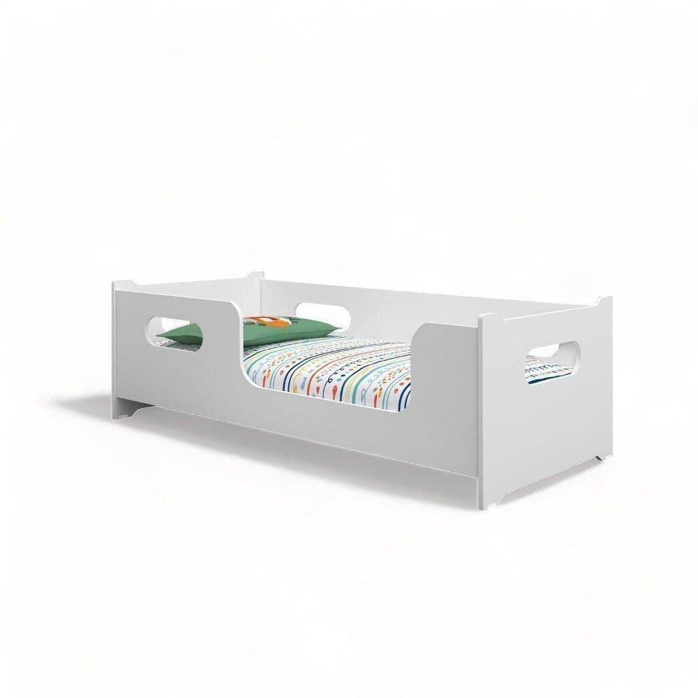 Cama  Solteiro Branca Com Colchão Gabrielli