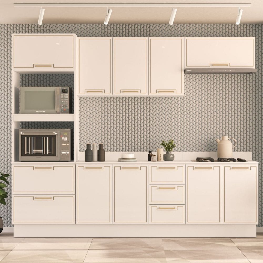 Balcão de Cozinha 2 Portas 120cm X 92,5cm X 52cm Branco