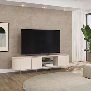 Rack para Tvs até 75 Polegadas 57x241x45x Cm Off White
