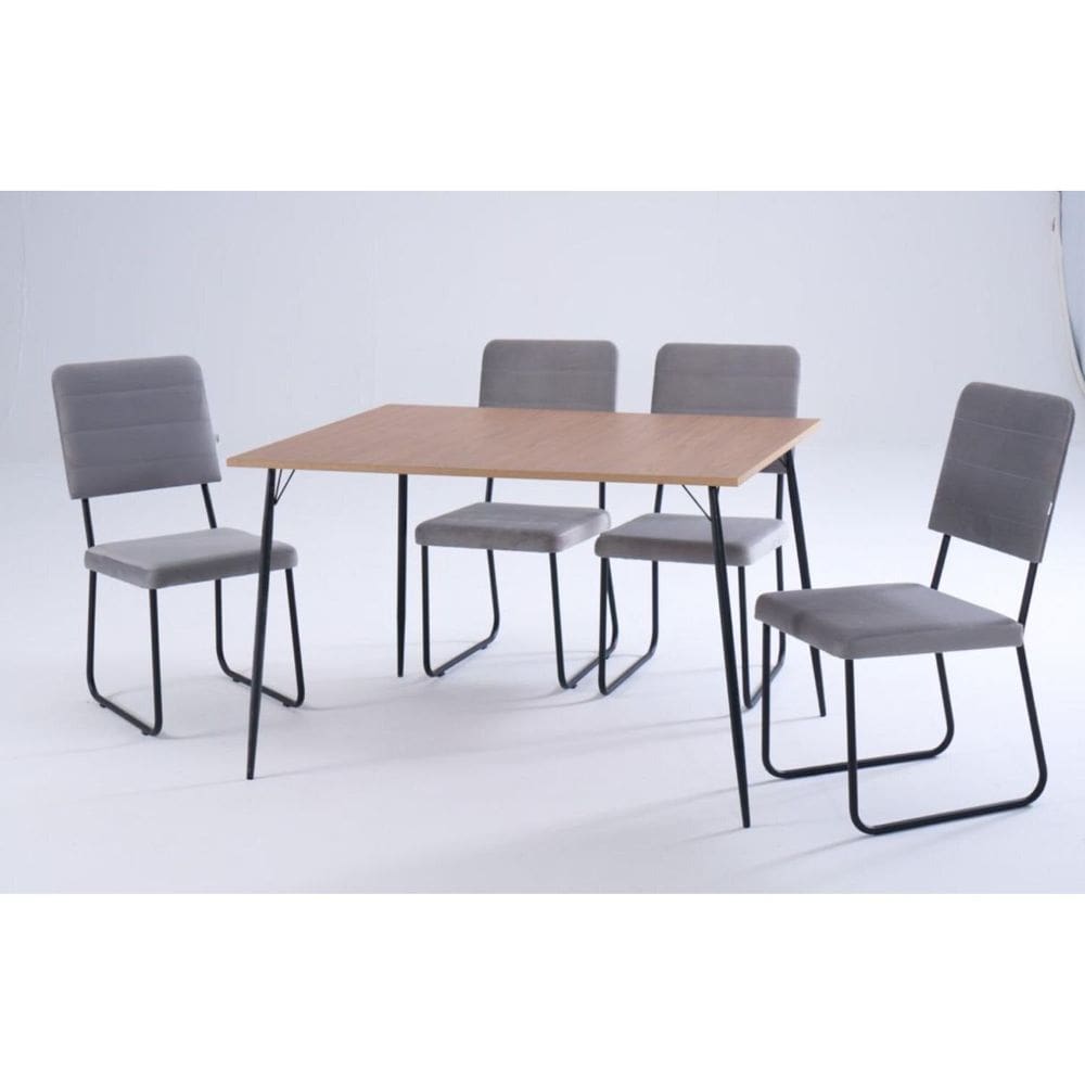 Mesa de Jantar Barcelona Retangular Freijó/Preto