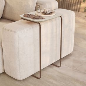 Mesa Lateral Ultraflex - Lf 5011 68x40x33 Cm Off White/Café