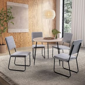 Mesa de Jantar Barcelona Tampo Redondo Freijó/Preto