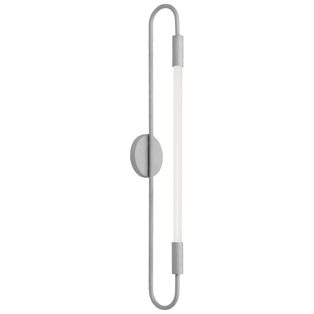 Kit 2 Arandelas Plafon Parede Teto Sabre Tubular Prata T8