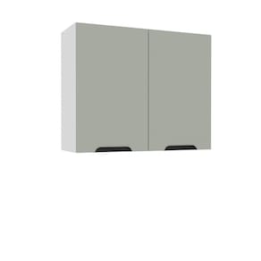 Armário Aéreo 2 Portas 66 X 80 X 30,5 Cm Branco/Verde