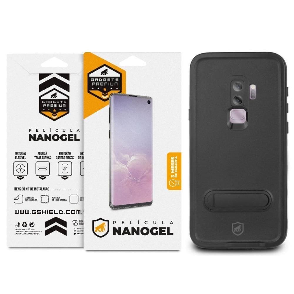 Kit Capa à Prova D`água E Película De Nano Gel Dupla Para Samsung Galaxy S9 - Gshield