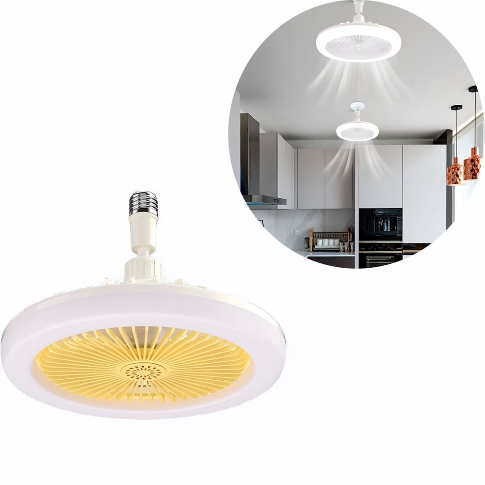 Luminária Ventilador de Teto Luz LED Quarto Sala Iluminação