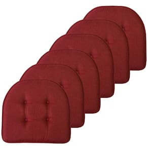 Almofada de cadeira Sweet Home Collection Memory Foam, pacote com 6 unidades de vinho