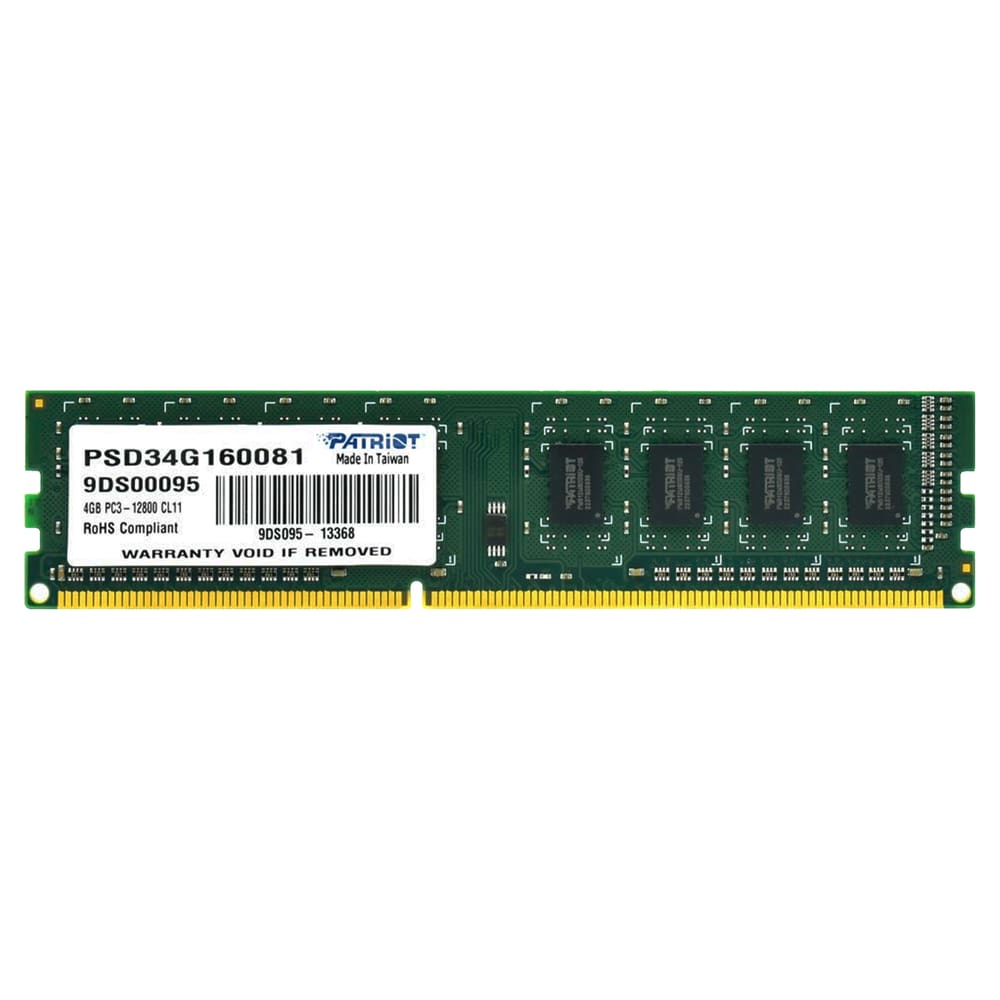 Memória RAM Patriot Signature 4GB DDR3 1600MHZ PSD34G160081