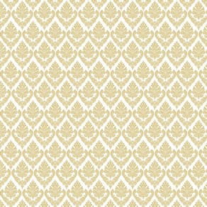Papel De Parede Arabesco Ouro E Branco Adesivo Sala Quarto