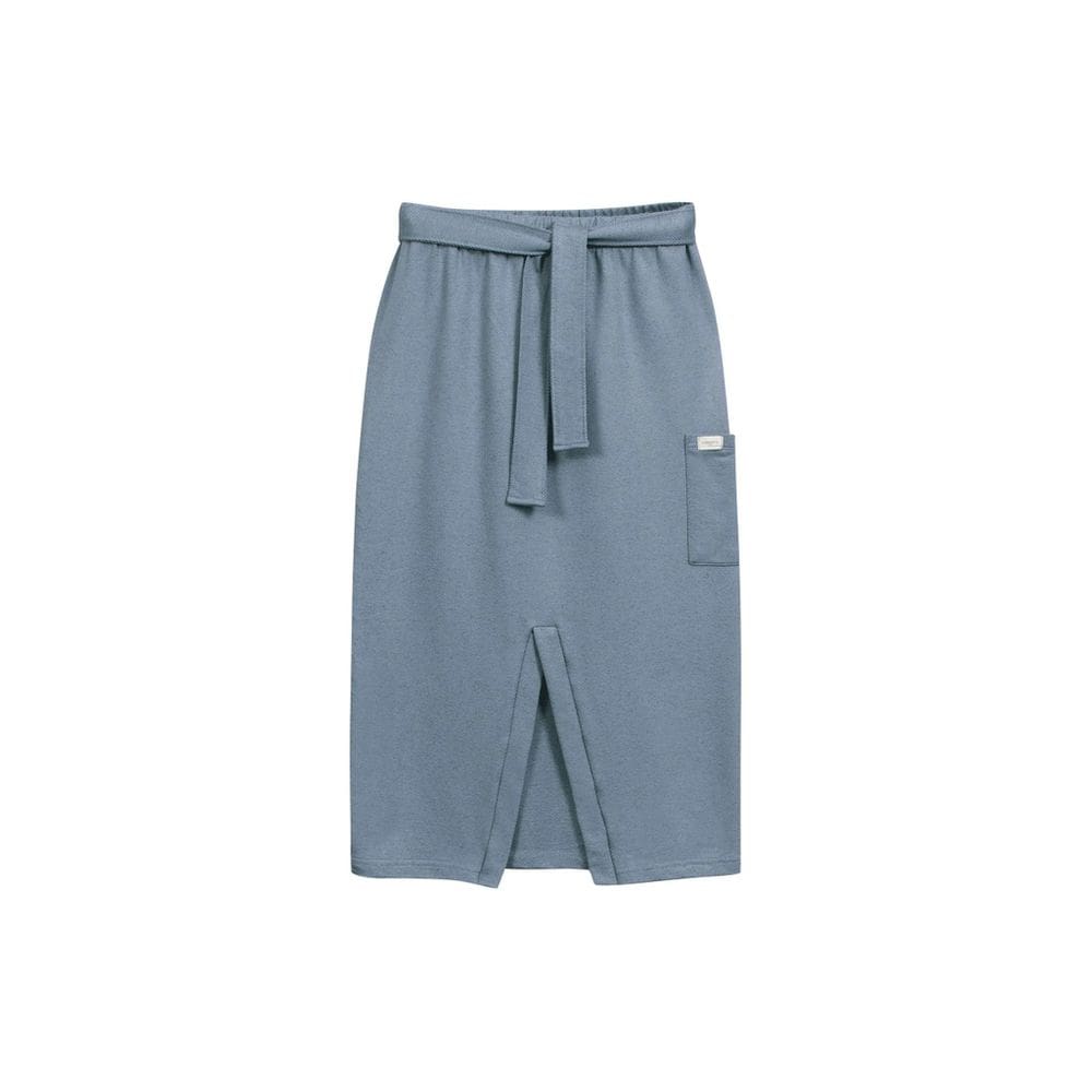 Saia Midi Moletinho Eco Linho Marialicia Ref. 183829
