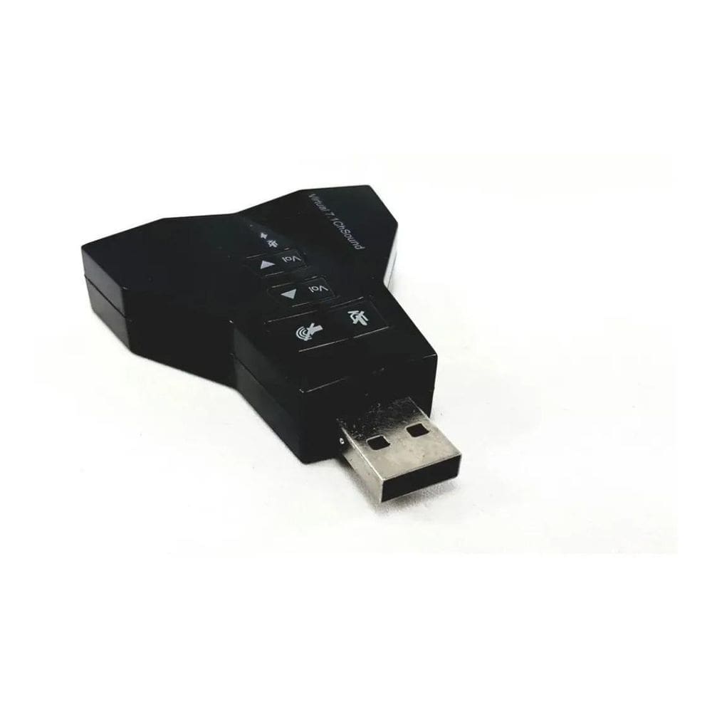 Placa De Som Usb 7.1 Virtual Dupla Saida  Avião  Pra 2 Fones