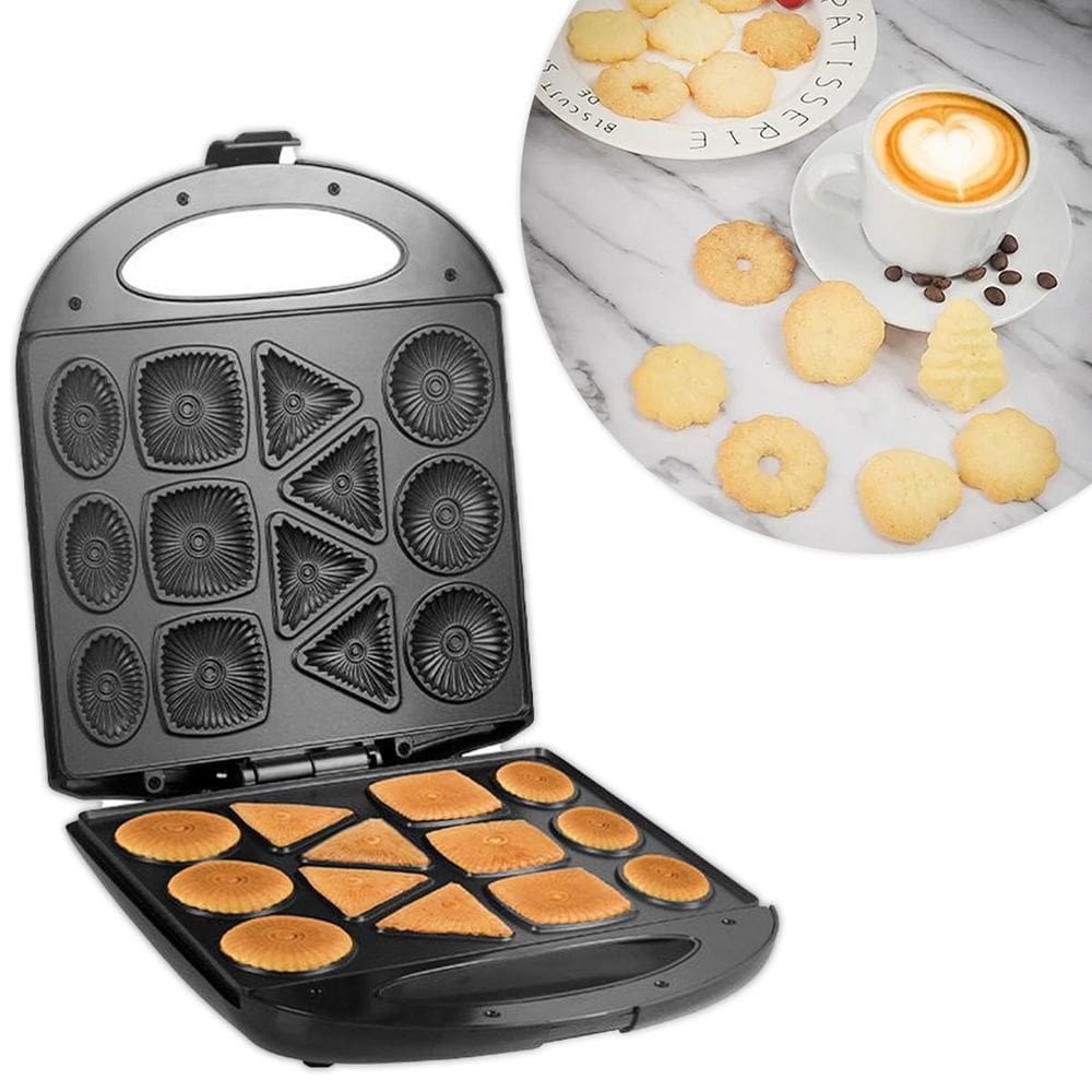 Máquina De Fazer Biscoito Elétrica Para Bolacha E Waffle