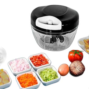 Triturador Manual 3 Lâminas Para Alimentos, Alho, Legumes