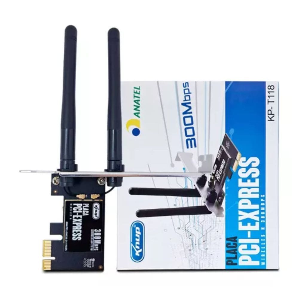 Placa de Rede kNUP 300MBPS PCI-E Wirelles