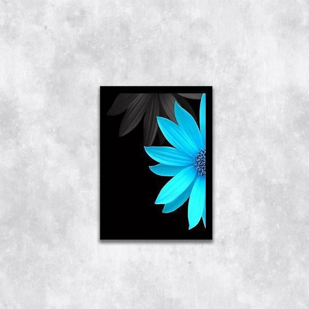 Quadro Fotografia Meia Flor Azul 24X18Cm