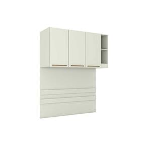 Armário Ponte Modulado Aéreo Solteiro Mc12 Seletto C- 2 Portas E 2 Nichos Areia - Henn