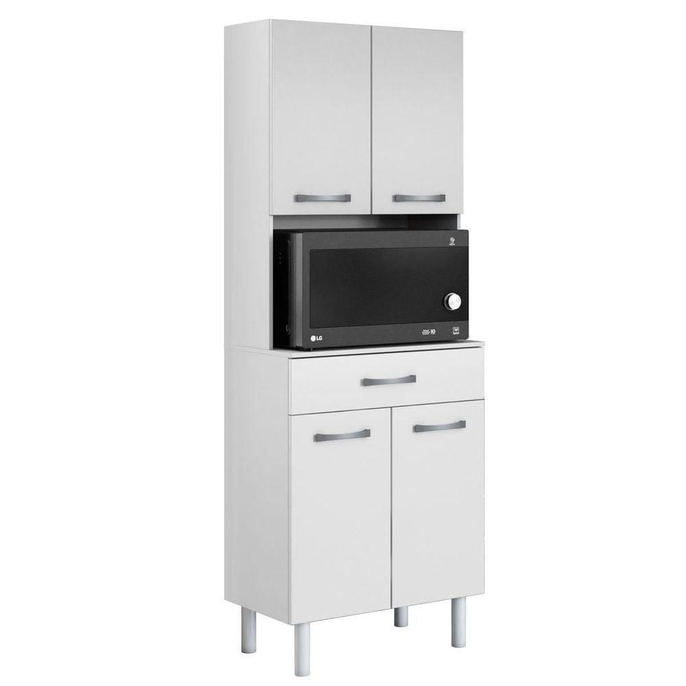 Paneleiro Para Cozinha 4 Portas 1 Gaveta ângelo Branco