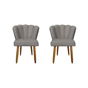 Kit 2 Cadeiras Flor Luxo Mesa De Jantar Moderna Balaqui Decor Capuccino
