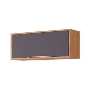 Armário De Cozinha Modulado Esplendida Geladeira Com 1 Portas Basculante 80cm Freijó Titanium